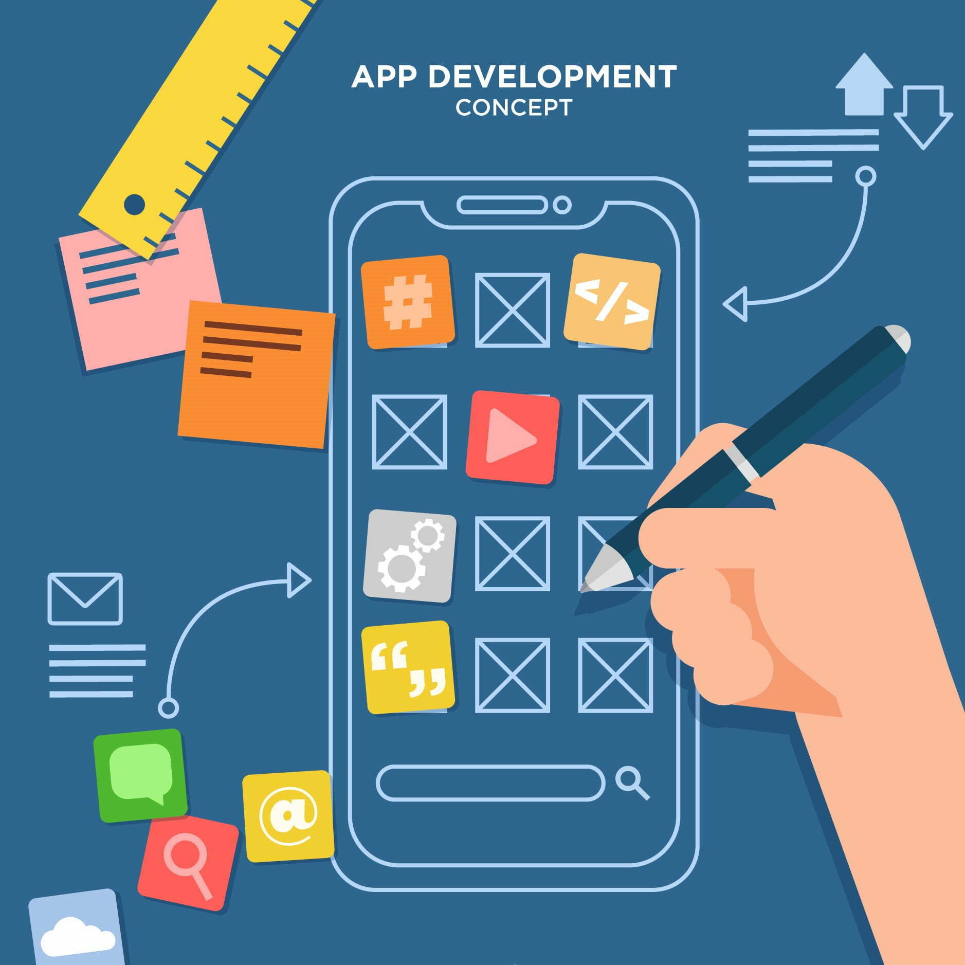App Development. Картинка разработка концепции приложения. App developer. Разработка мобильных приложений картинки.
