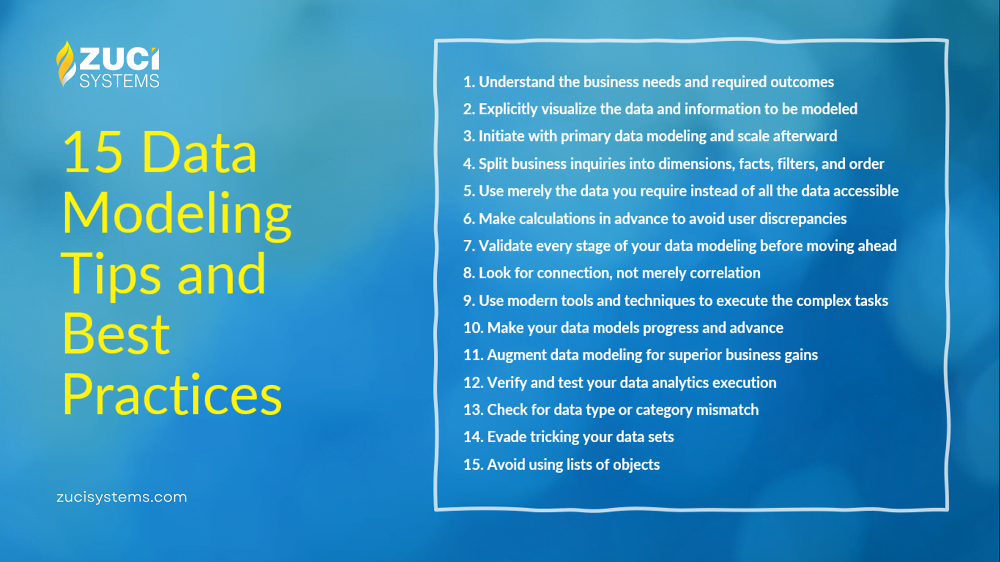 15 Data Modeling Tips and Best Practices Infographic