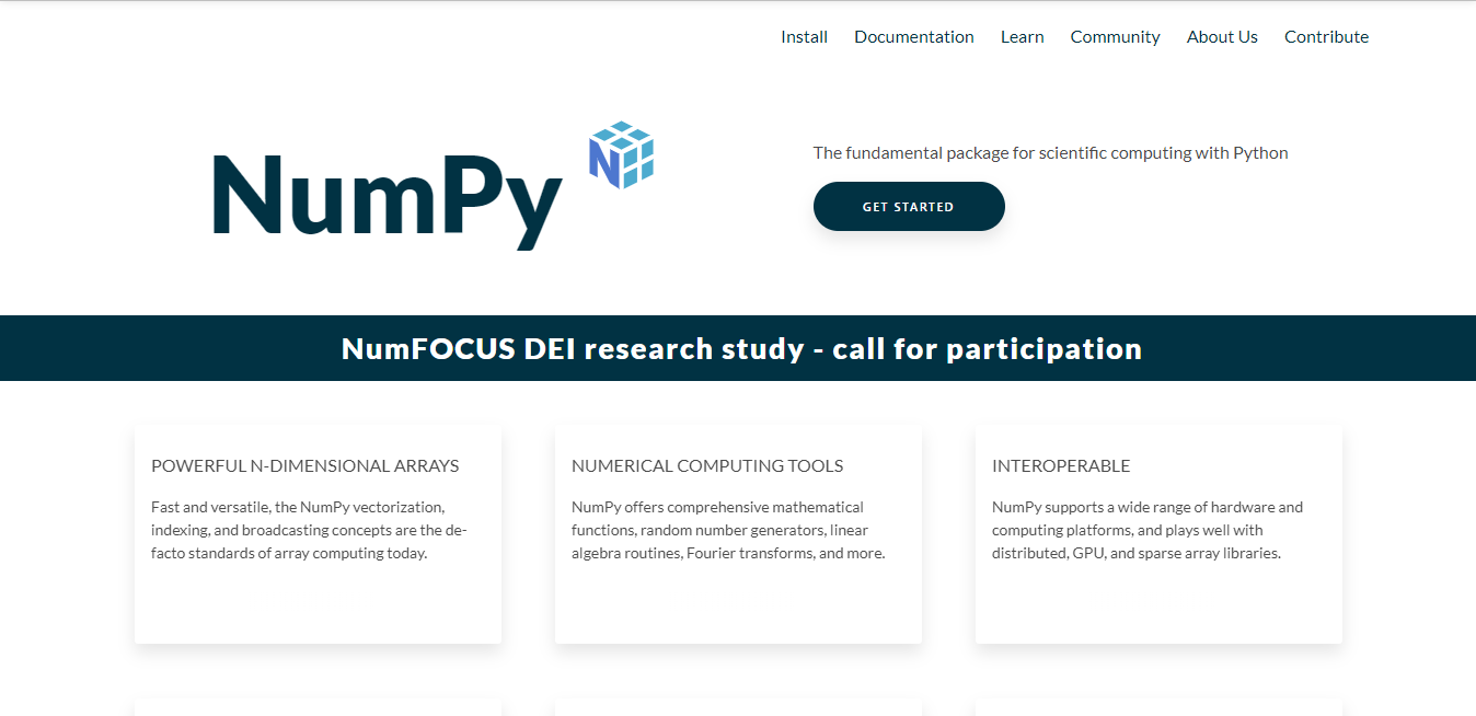 NumPy Data Science-tool