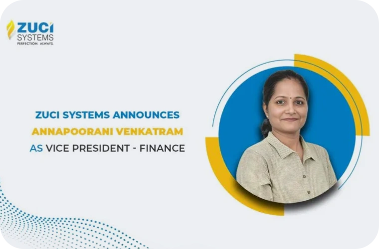 Zuci Systems announces Annapoorani Venkatram as Vice President of Finance featured image